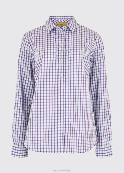 628F557 vêtements bleu multicolore Dubarry femmes chemise à carreaux giroflée