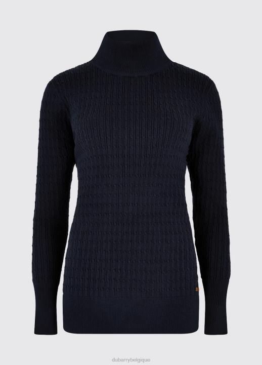 628F585 vêtements marine Dubarry femmes hacketstown pull à col cheminée