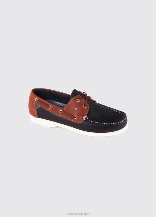 628F61 chaussure bleu marine/marron Dubarry femmes chaussure de pont amiraux
