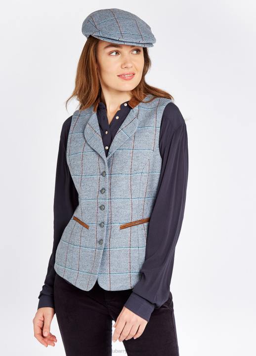 628F635 vêtements bruyère bleue Dubarry femmes gilet en tweed à fuseaux