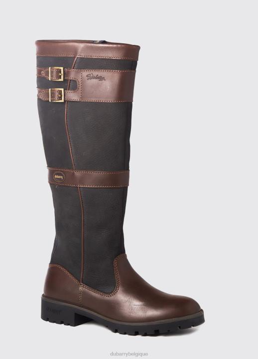 628F64 chaussure noir marron Dubarry femmes botte de campagne longford