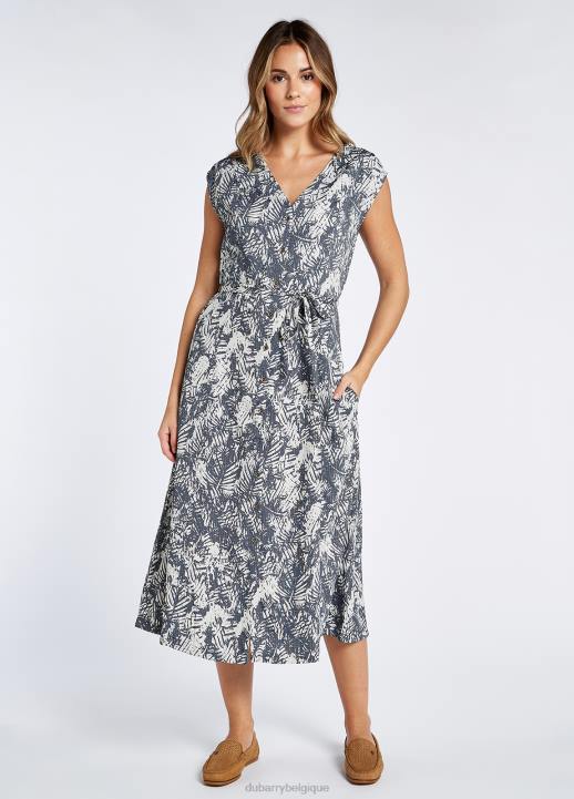 628F640 vêtements bleu marine multicolore Dubarry femmes robe imprimée wildwood