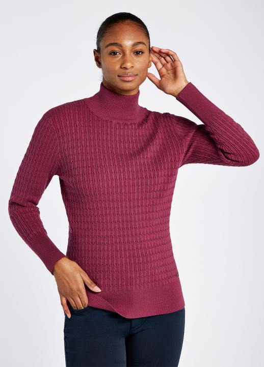 628F641 vêtements groseille Dubarry femmes hacketstown pull à col cheminée