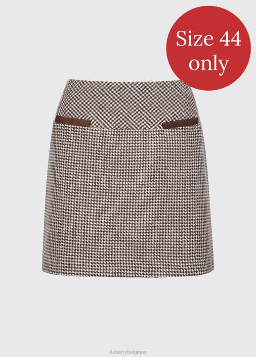 628F642 vêtements café Dubarry femmes mini-jupe en tweed trèfle