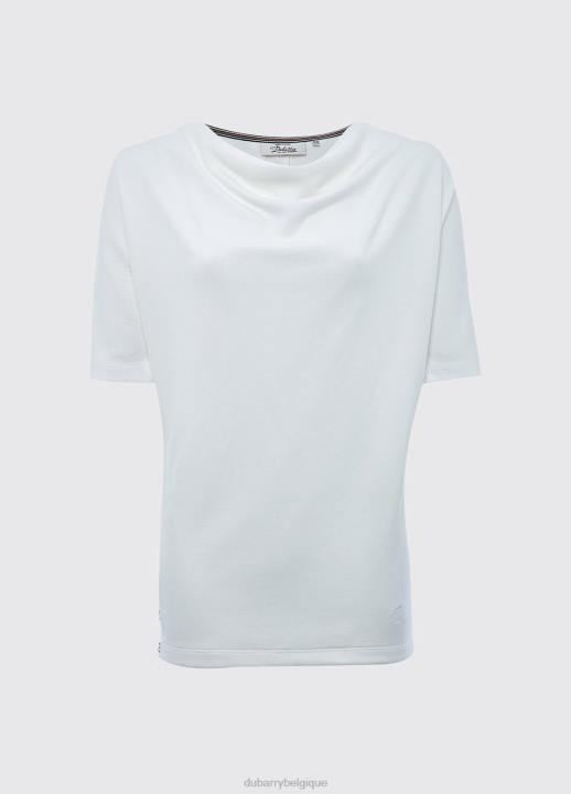 628F646 vêtements blanc Dubarry femmes fermoyle - haut à col bénitier