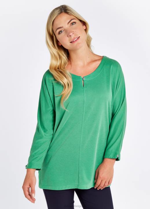 628F647 vêtements vert kelly Dubarry femmes haut à manches 3/4 mountlucas