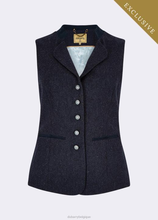 628F690 vêtements marine Dubarry femmes gilet en tweed à fuseaux
