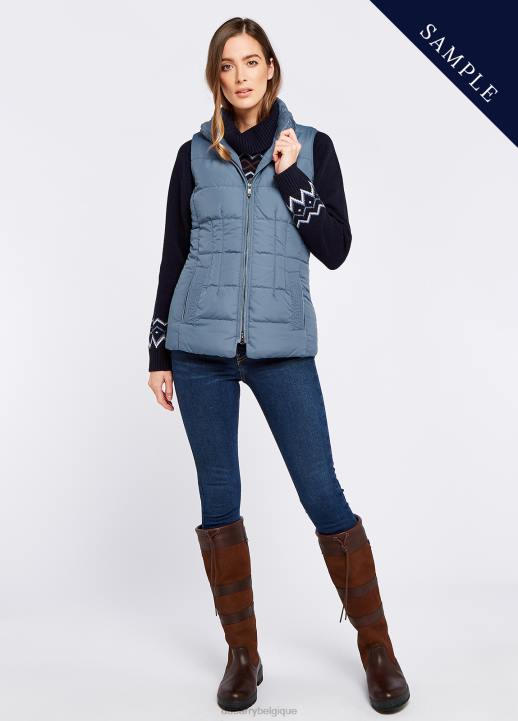 628F696 vêtements bleu ardoise Dubarry femmes gilet matelassé Spiddal