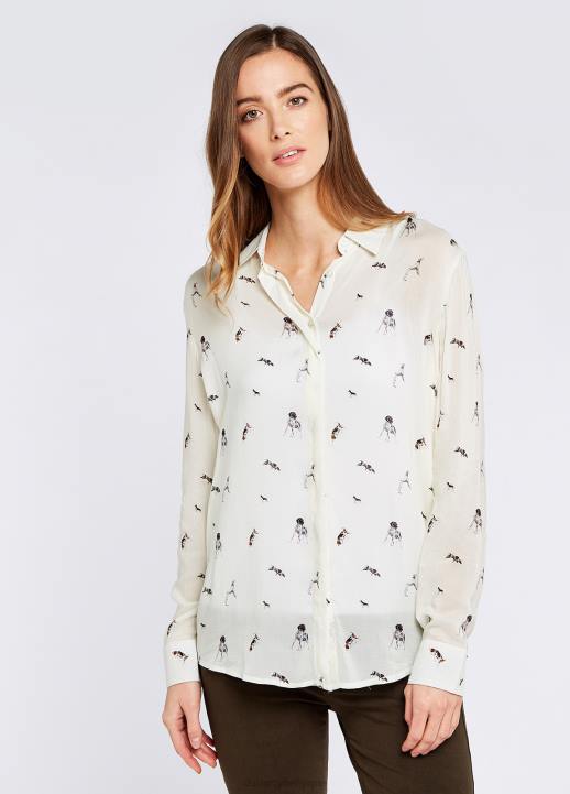 628F708 vêtements crème Dubarry femmes chemise à imprimé Daphné