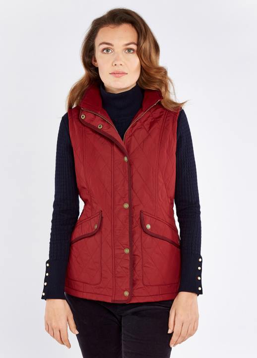 628F710 vêtements rubis Dubarry femmes gilet matelassé Clonmel