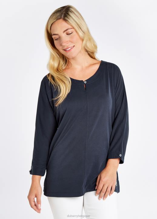 628F731 vêtements marine Dubarry femmes haut à manches 3/4 mountlucas