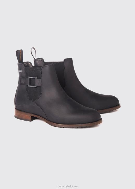 628F745 chaussure noir Dubarry femmes botte à semelle en cuir monaghan