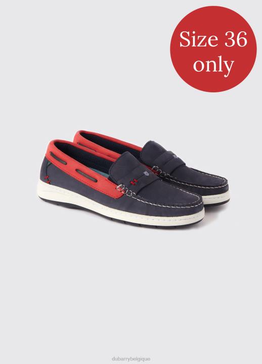 628F762 chaussure jean/rouge Dubarry femmes chaussures de pont havane