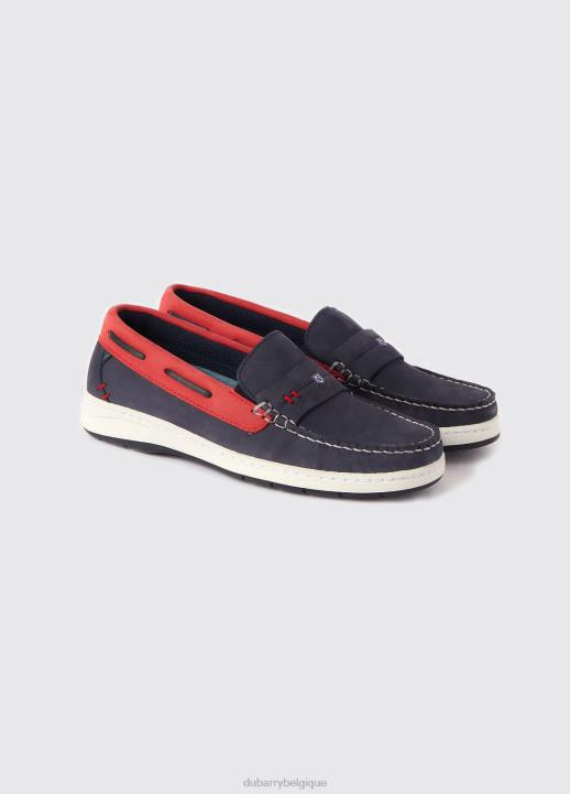 628F762 chaussure jean/rouge Dubarry femmes chaussures de pont havane