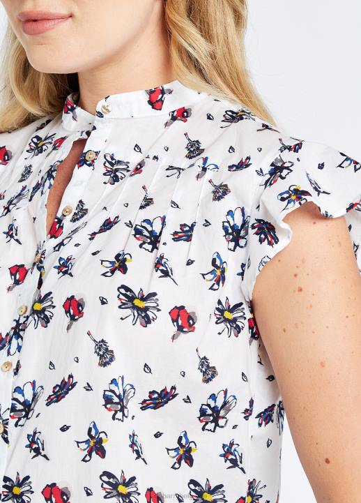 628F779 vêtements blanc multicolore Dubarry femmes chemise plus sauvage