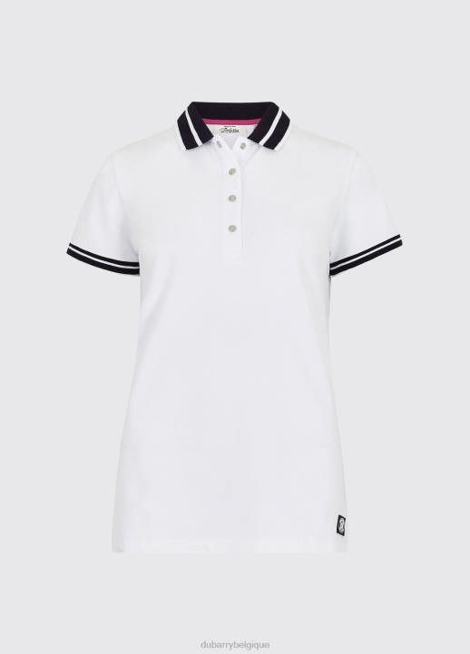 628F819 vêtements blanc Dubarry femmes polo parkmore