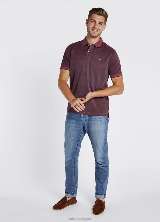 628F947 vêtements rubis Dubarry Hommes polo rayé Mullaghmore