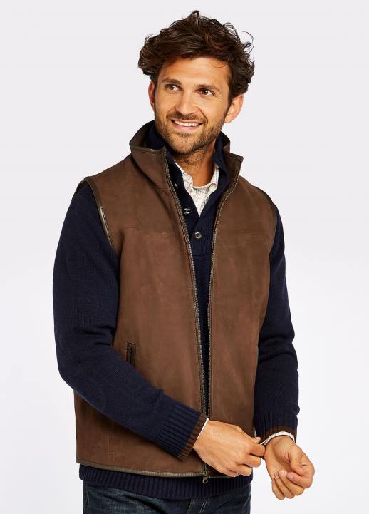 628F963 vêtements noyer Dubarry Hommes gilet en cuir dunhill