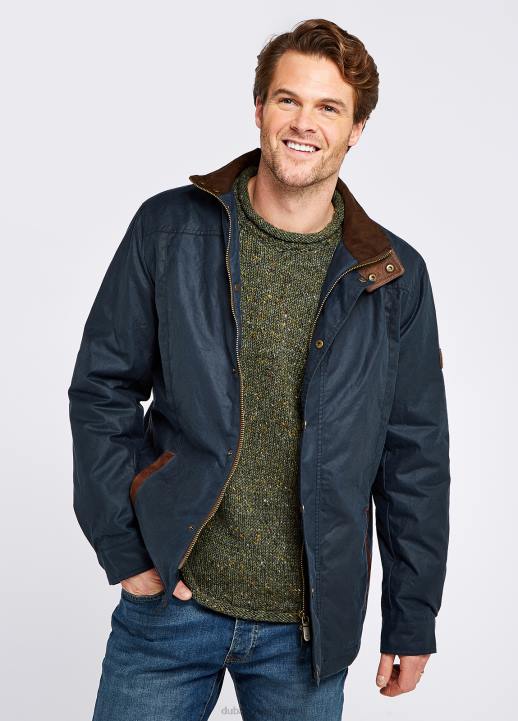 628F966 vêtements océan bleu Dubarry Hommes veste de cire de Carrickfergus