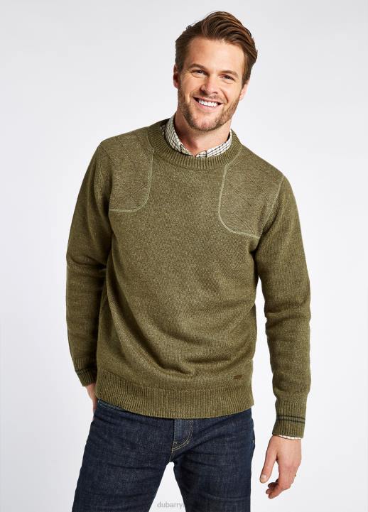 628F991 vêtements vert sombre Dubarry Hommes pull à col rond clarinbridge