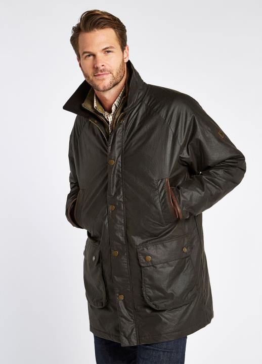 628F992 vêtements vert-de-gris Dubarry Hommes veste wax brunswick