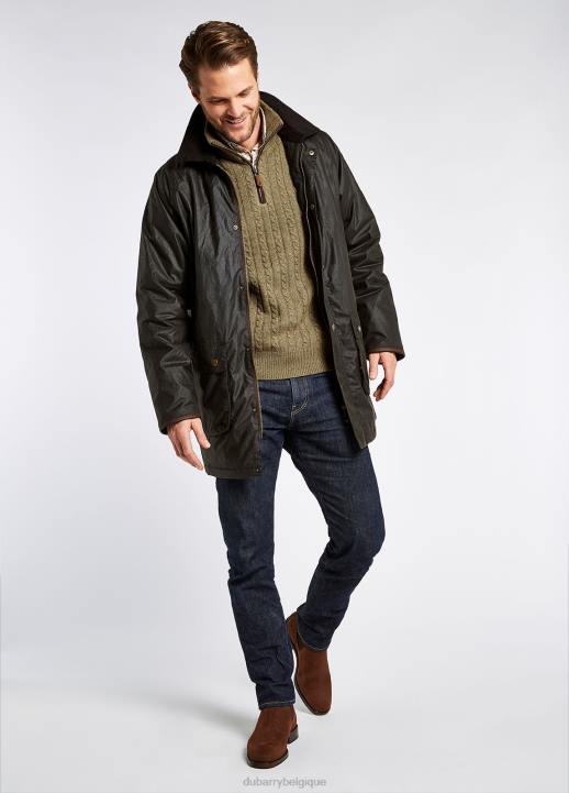 628F992 vêtements vert-de-gris Dubarry Hommes veste wax brunswick