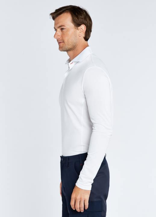 628F997 vêtements blanc Dubarry Hommes polo à manches longues Freshford