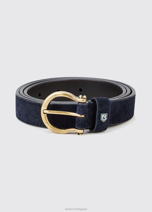 628F455 accessoires marine Dubarry femmes ceinture en daim à arche