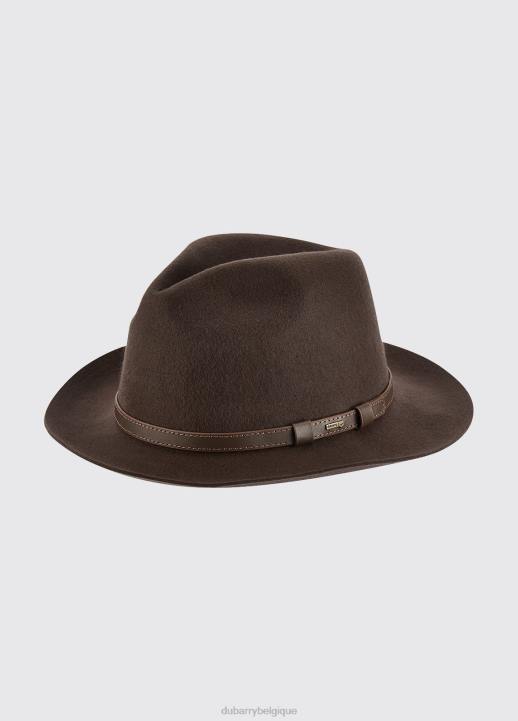 628F391 accessoires brun Dubarry femmes chapeau fedora frontière