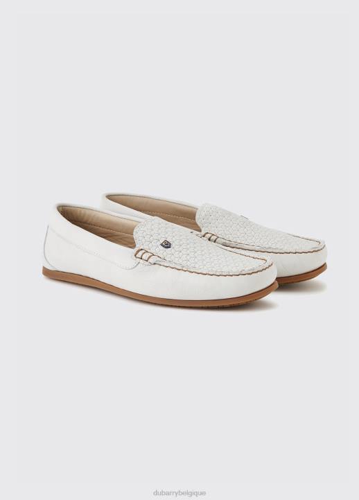 628F81 chaussure voile blanche Dubarry femmes mocassin cannes