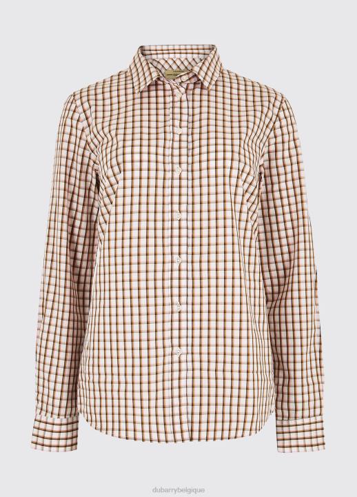 628F772 vêtements olives multiples Dubarry femmes chemise à carreaux giroflée