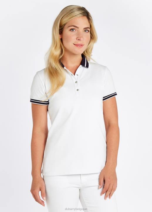 628F819 vêtements blanc Dubarry femmes polo parkmore