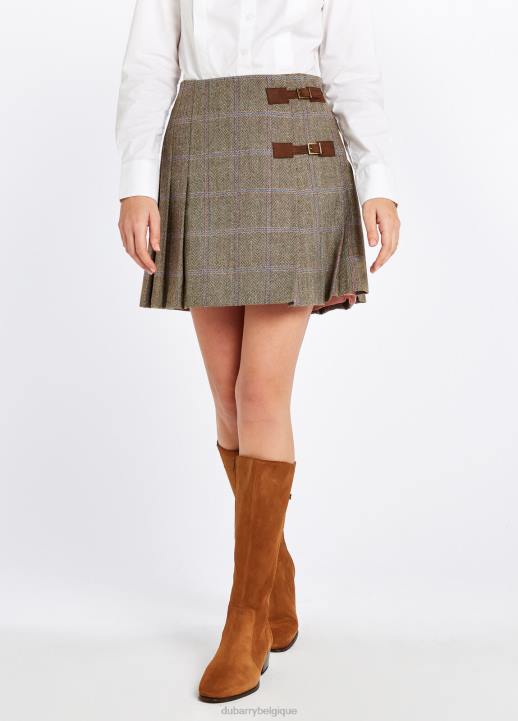 628F243 vêtements rose des bois Dubarry femmes jupe en tweed à fleurs