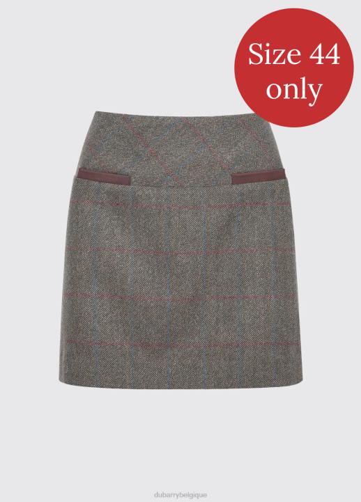 628F580 vêtements mousse Dubarry femmes mini-jupe en tweed trèfle
