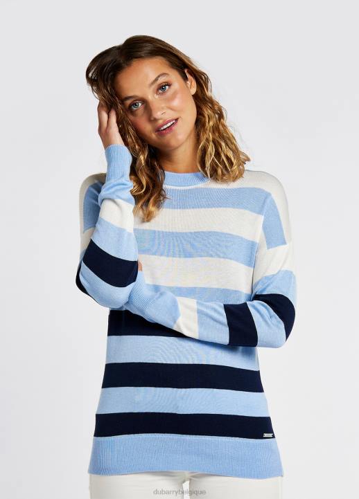 628F147 vêtements ciel clair Dubarry femmes pull à col rond aranmore