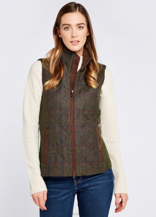628F510 vêtements ciguë Dubarry femmes gilet en tweed de genévrier