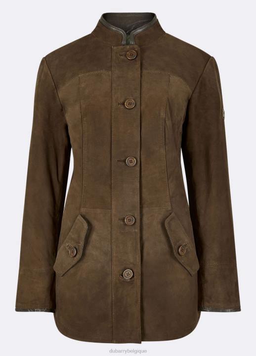 628F170 vêtements noyer Dubarry femmes veste en cuir joyce