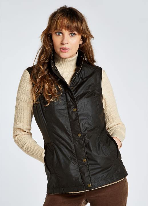 628F197 vêtements vert-de-gris Dubarry femmes gilet ciré pakenham