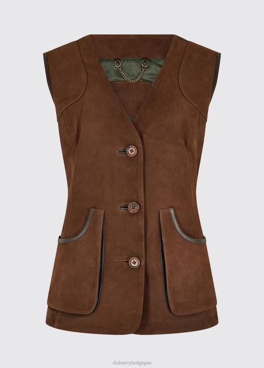 628F232 vêtements noyer Dubarry femmes gilet en cuir allendale