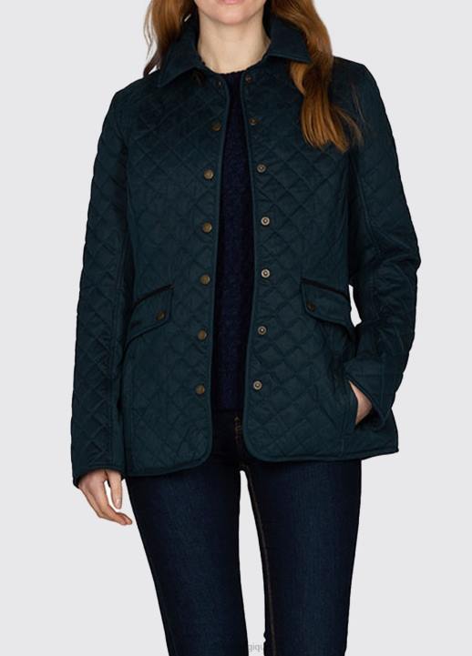 628F618 vêtements bleu pétrole Dubarry femmes veste matelassée Shaw