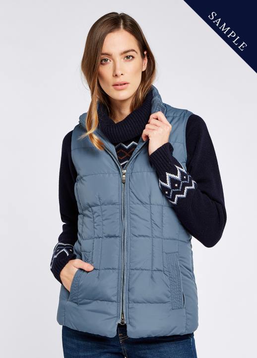 628F696 vêtements bleu ardoise Dubarry femmes gilet matelassé Spiddal