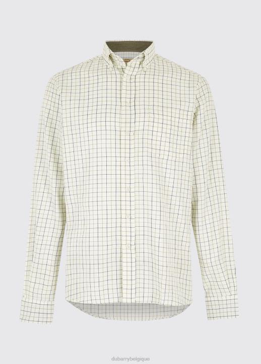 628F1016 vêtements crème Dubarry Hommes chemise à carreaux hollymount