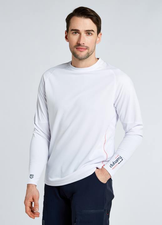 628F1006 vêtements blanc Dubarry Hommes ancône t-shirt à manches longues
